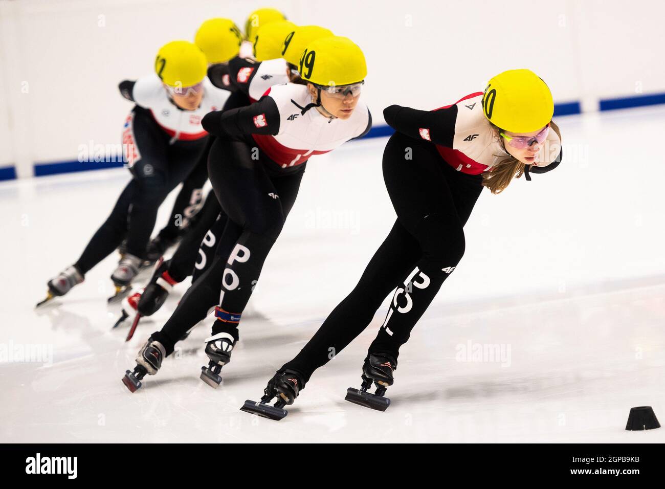 Gabriela Topolska (R) seen in action during the Short Track Speed Skating  Polish Ranking Cup 2021 at the Hala Olivia Stock Photo - Alamy