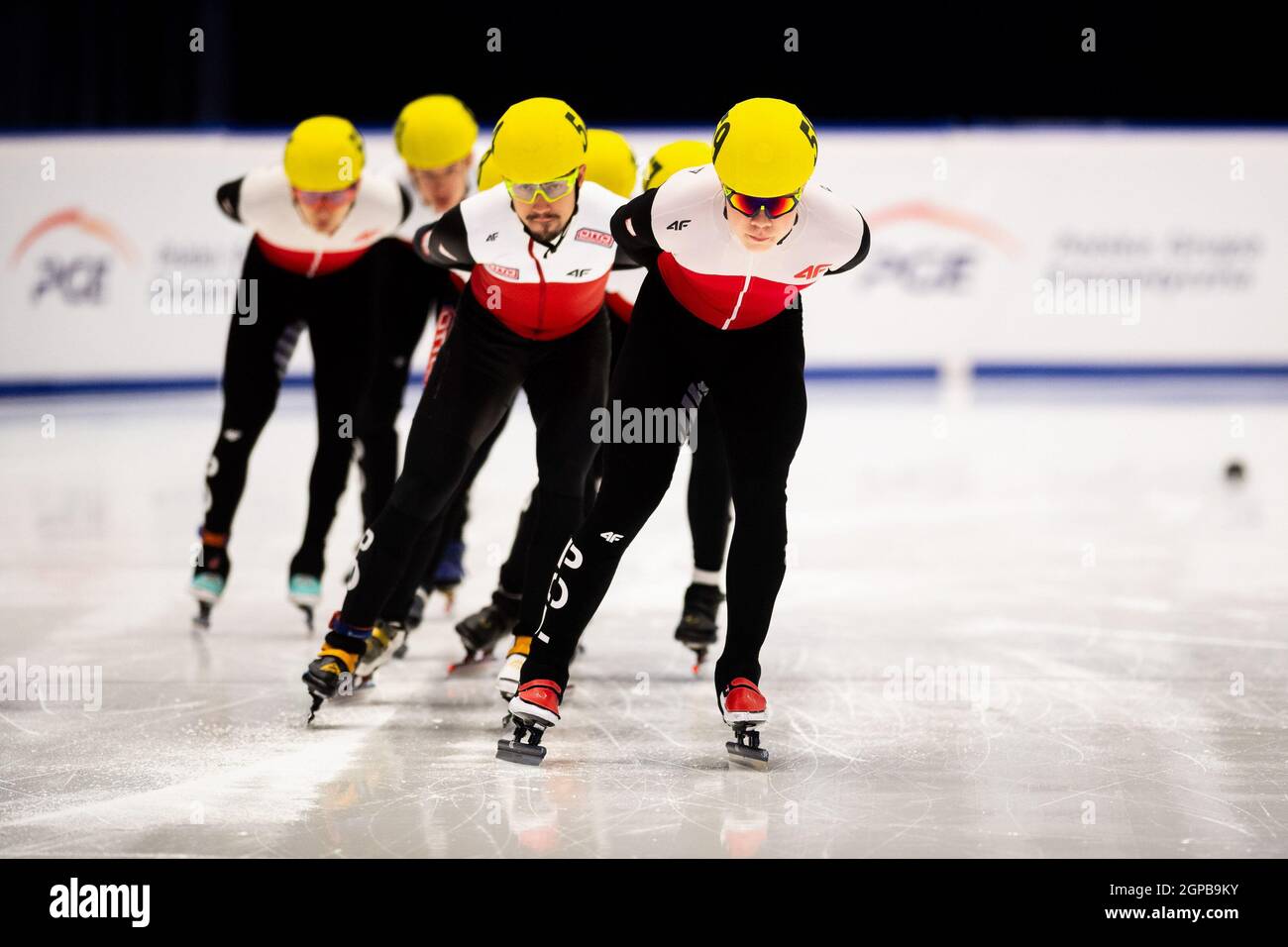 Michal Niewinski seen in action Short Track Speed Skating Polish Ranking Cup 2021 at the Hala Olivia Stock Photo - Alamy