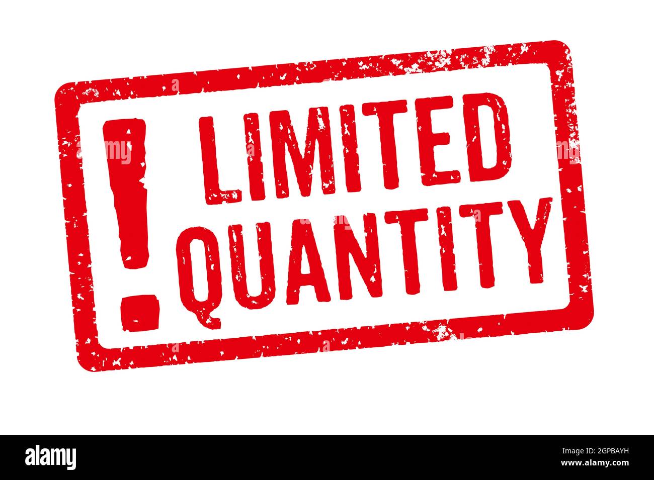 Red stamp on a white background Limited Quantity Stock Photo Alamy
