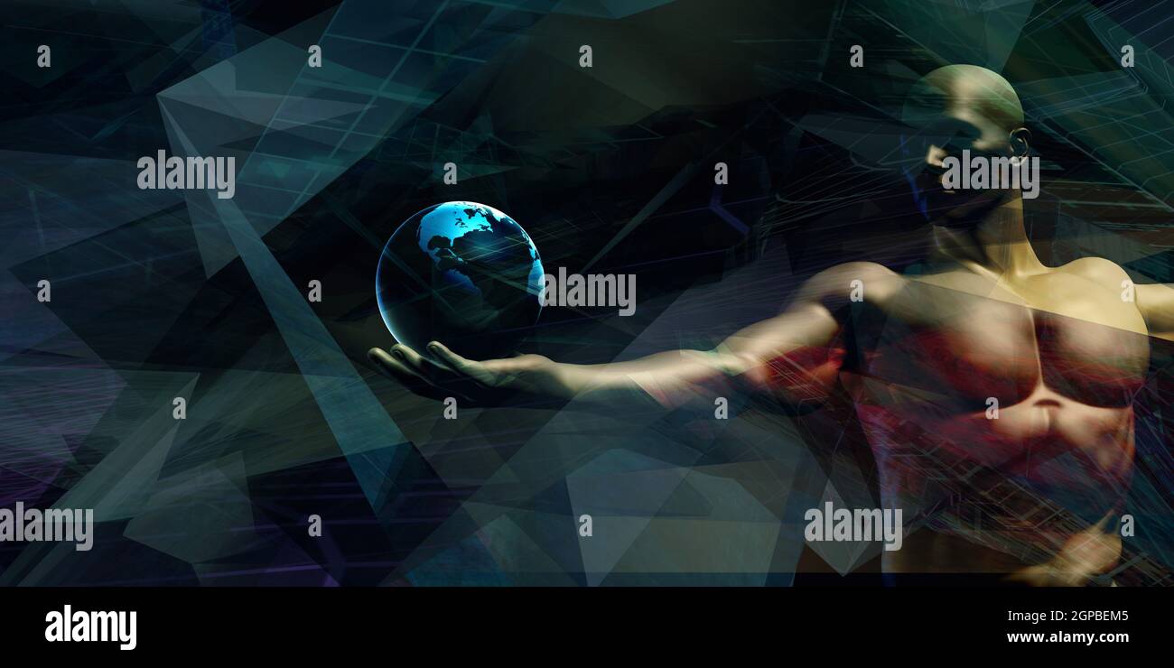 System Integration with Digital Platform Network Technology Stock Photo