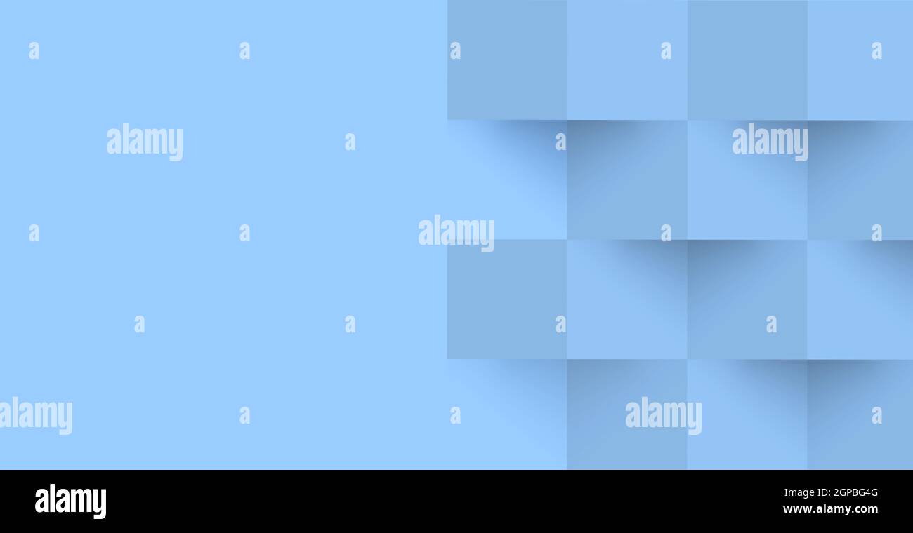 Abstract blue background, web template, squares with shadow - Vector ...