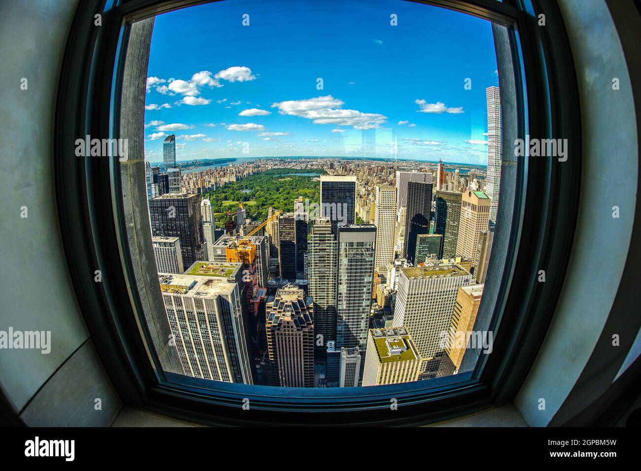 The view from the Rockefeller Center (Top of the Rock). Shooting Location: New York, Manhattan Stock Photo