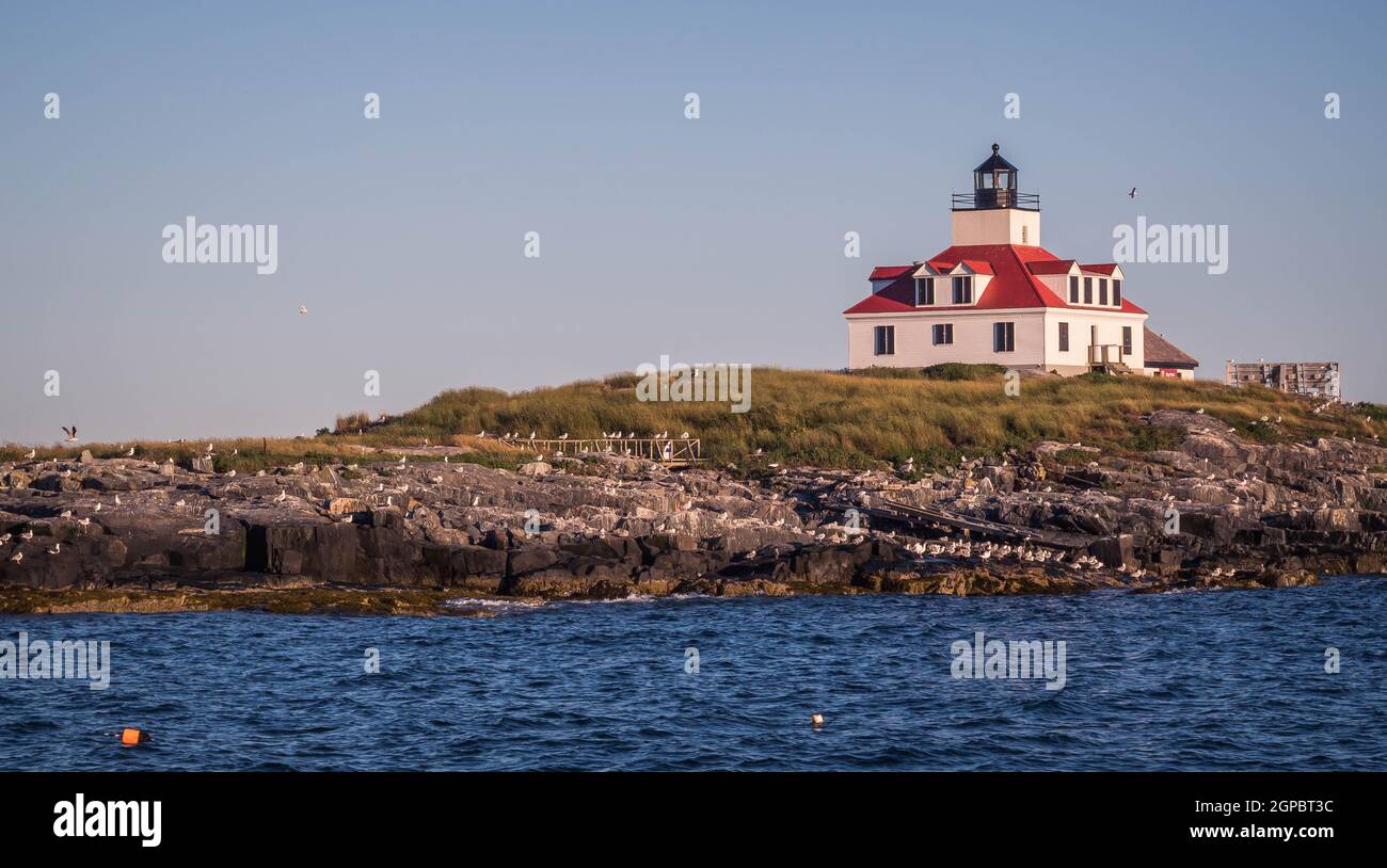 Egg Rock Lighthouse Stock Photo