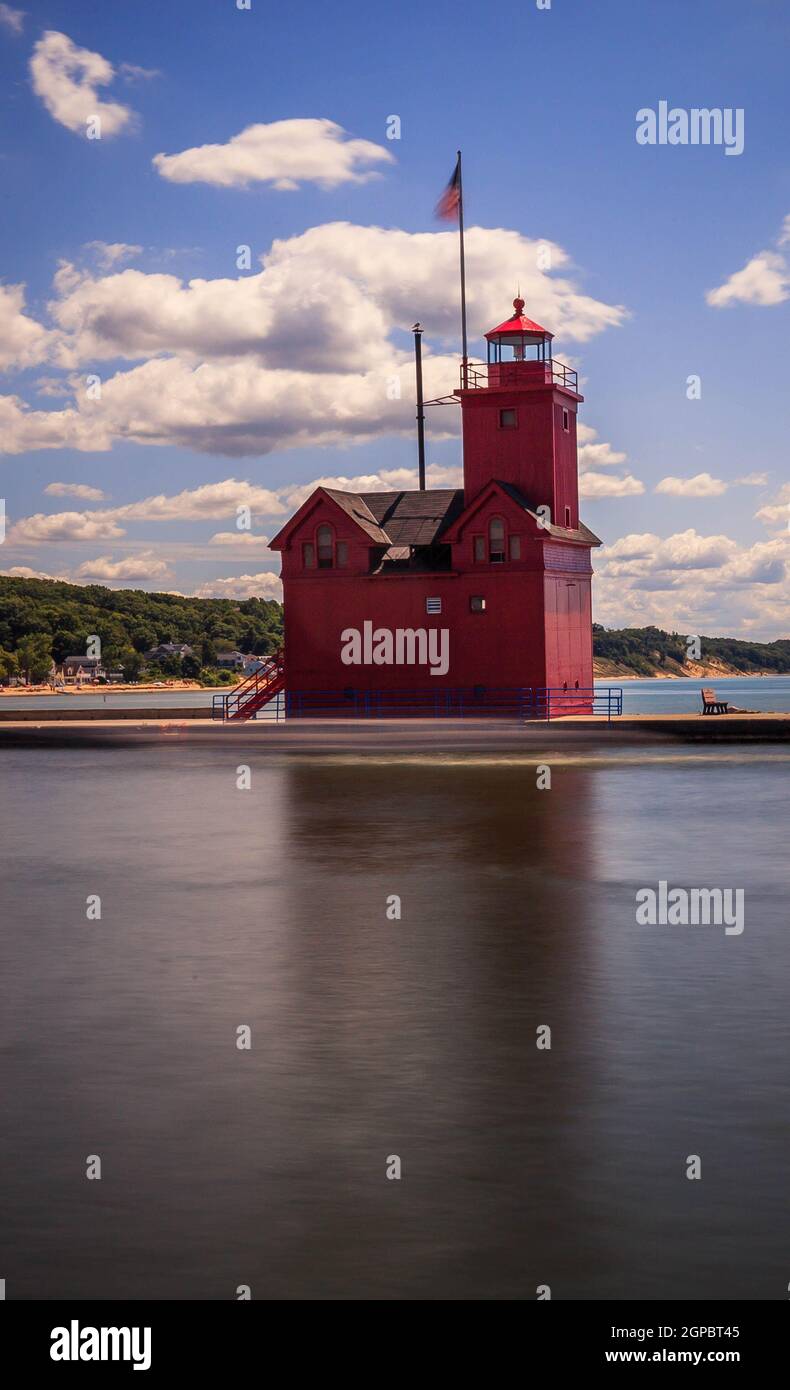 Grand Haven Lighthouse Stock Photo