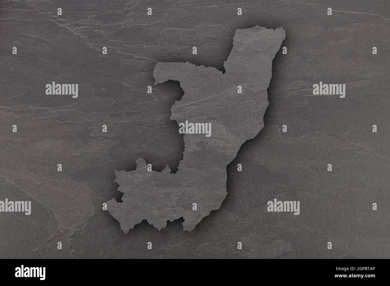 Map of Republic of the Congo on dark slate Stock Photo - Alamy