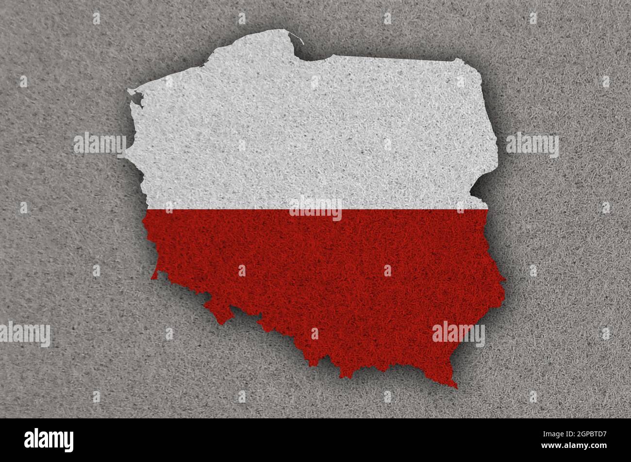 Map of poland on texture hi-res stock photography and images - Alamy