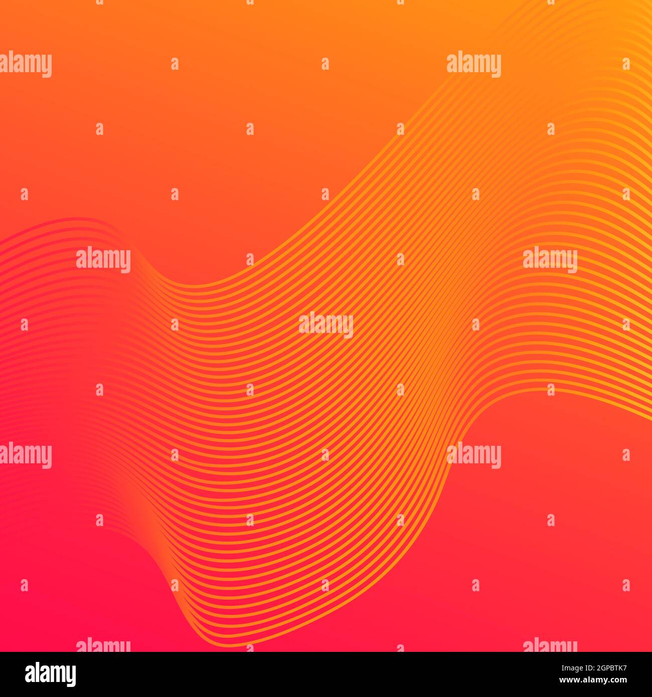 Orange abstract background with wavy lines - Vector illustration Stock ...