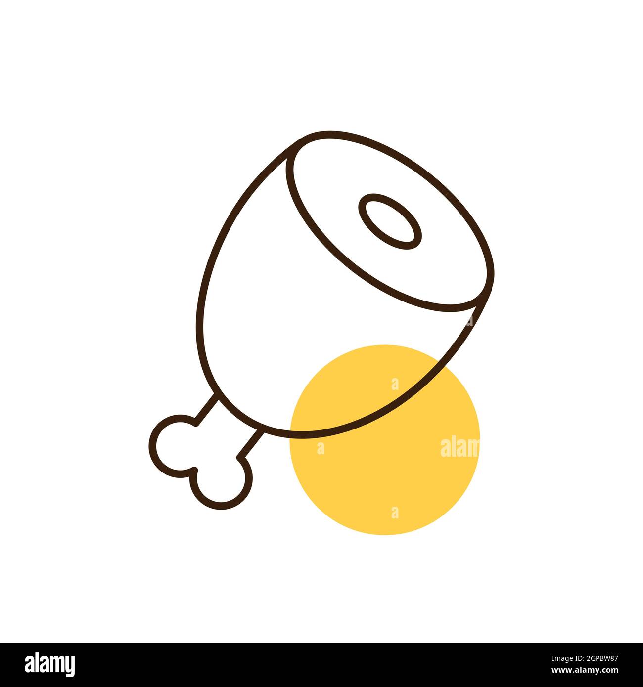 Meat leg icon. Farm animal sign. Graph symbol for your web site design ...