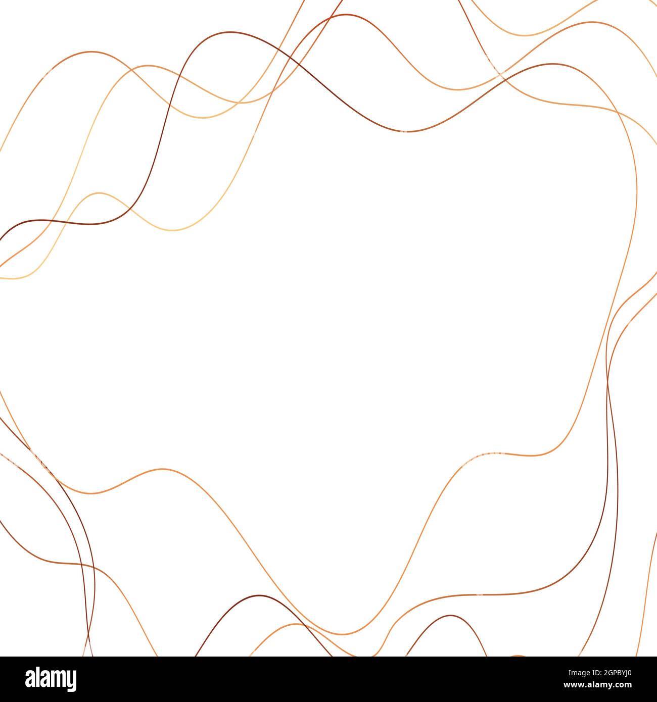 Abstract white background with golden wavy lines - Vector illustration ...