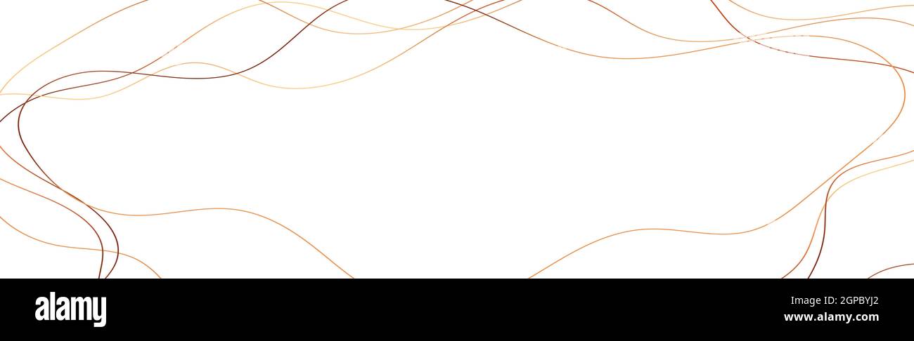 Abstract white background with golden wavy lines - Vector illustration ...