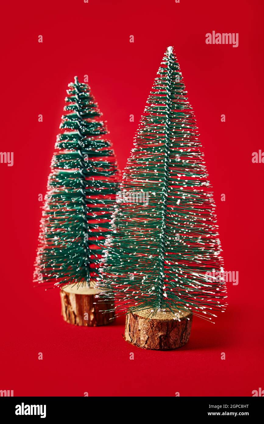 Toys Christmas 2022 Banner Merry Christmas And Happy New Year Composition. Small Toy Christmas Tree On  Red Background. Beautiful Greeting Cart And Banner. 2022 New Year Concept  Stock Photo - Alamy