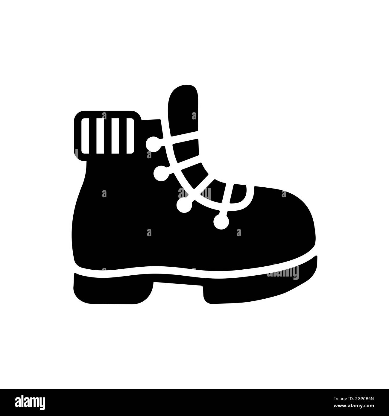 Hiking boot vector glyph icon. Camping sign. Graph symbol for travel ...