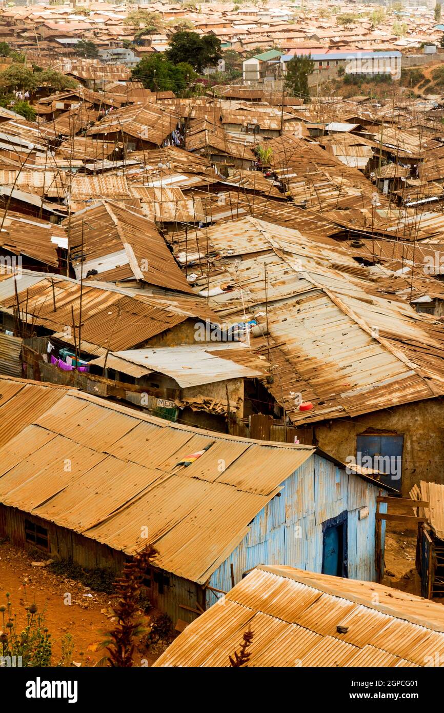 A look at some of the homes and rooftops packed together in the slums