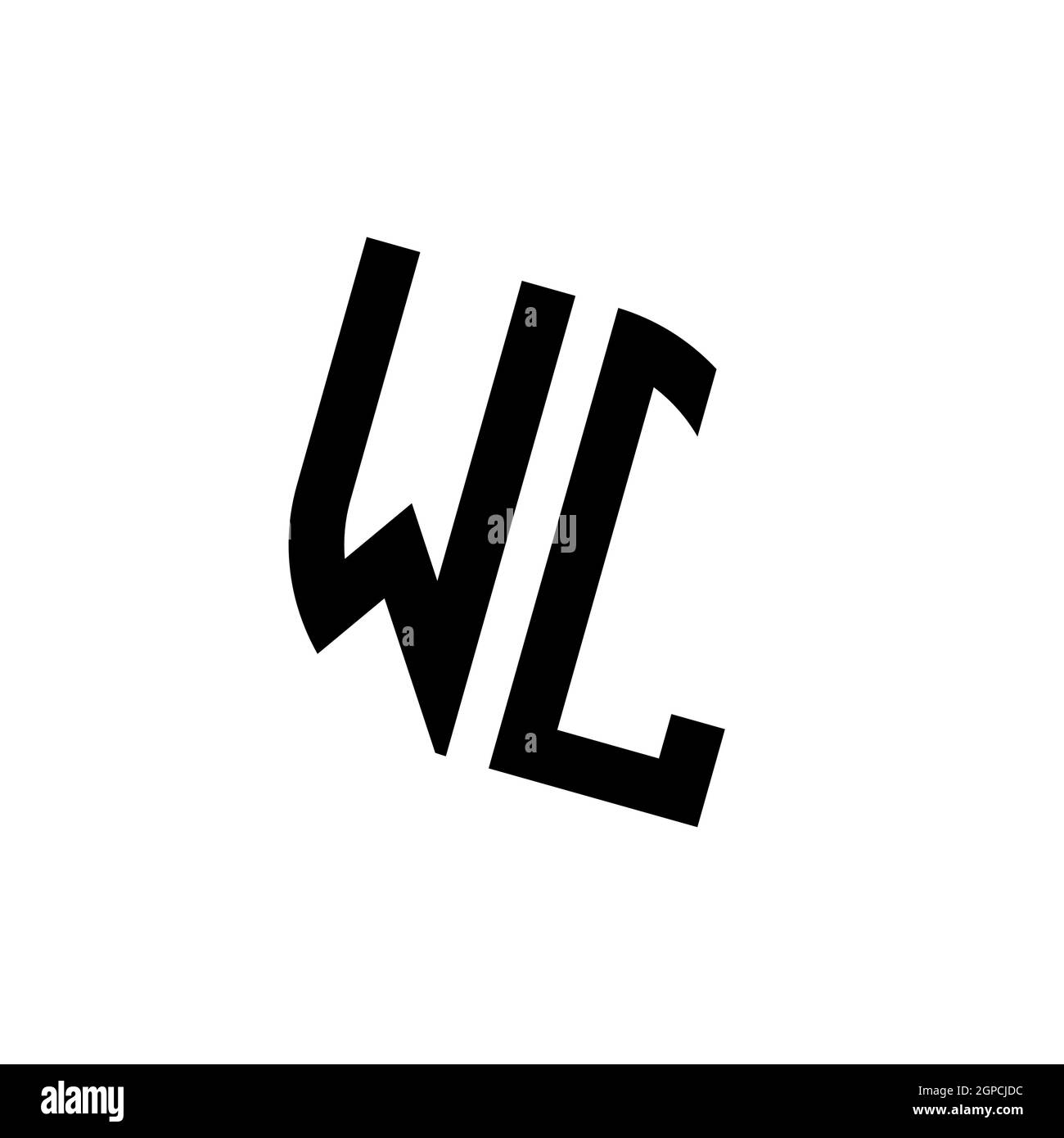 WL logo with geometric shape vector monogram design template isolated ...