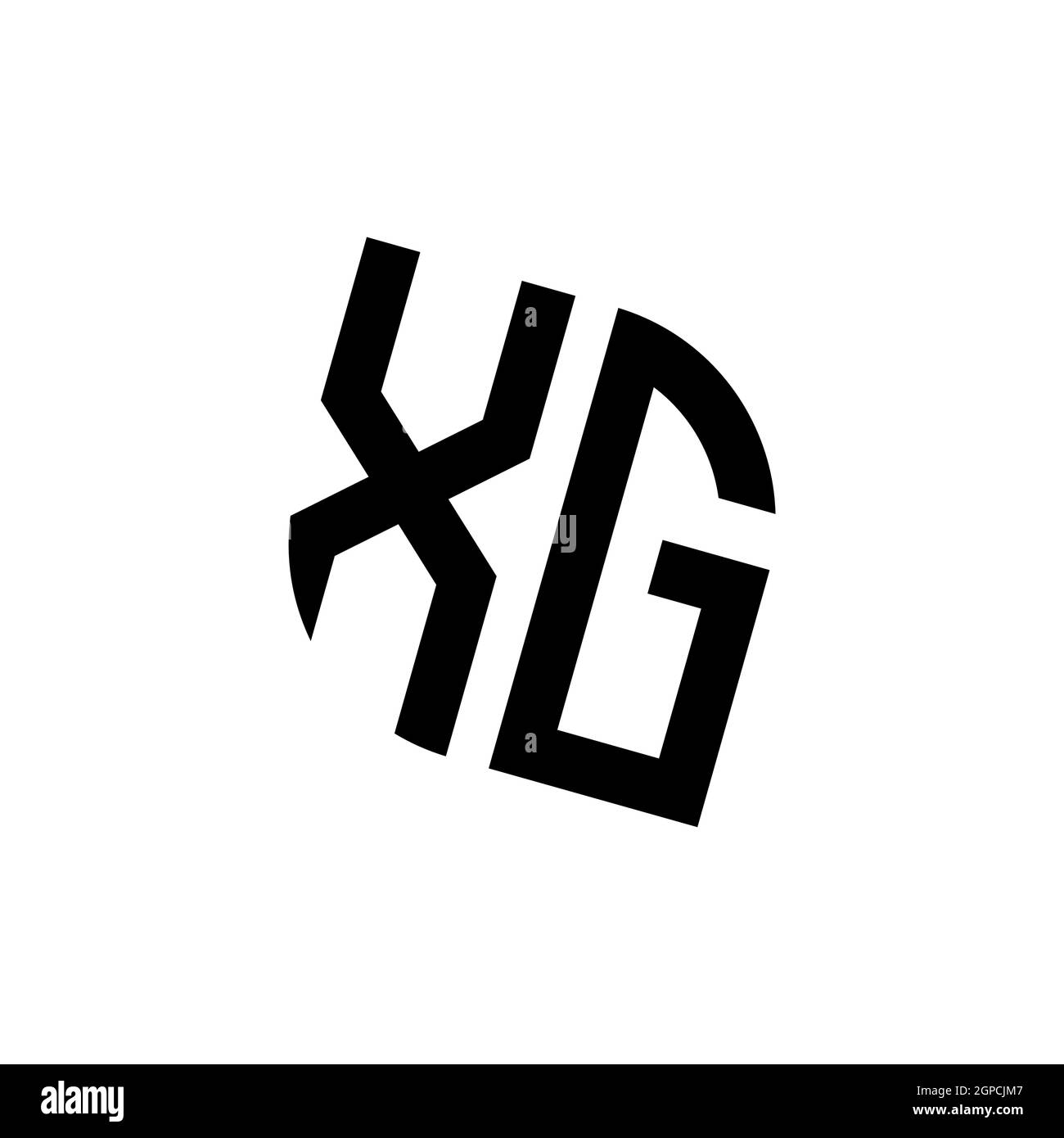 XG logo with geometric shape vector monogram design template isolated