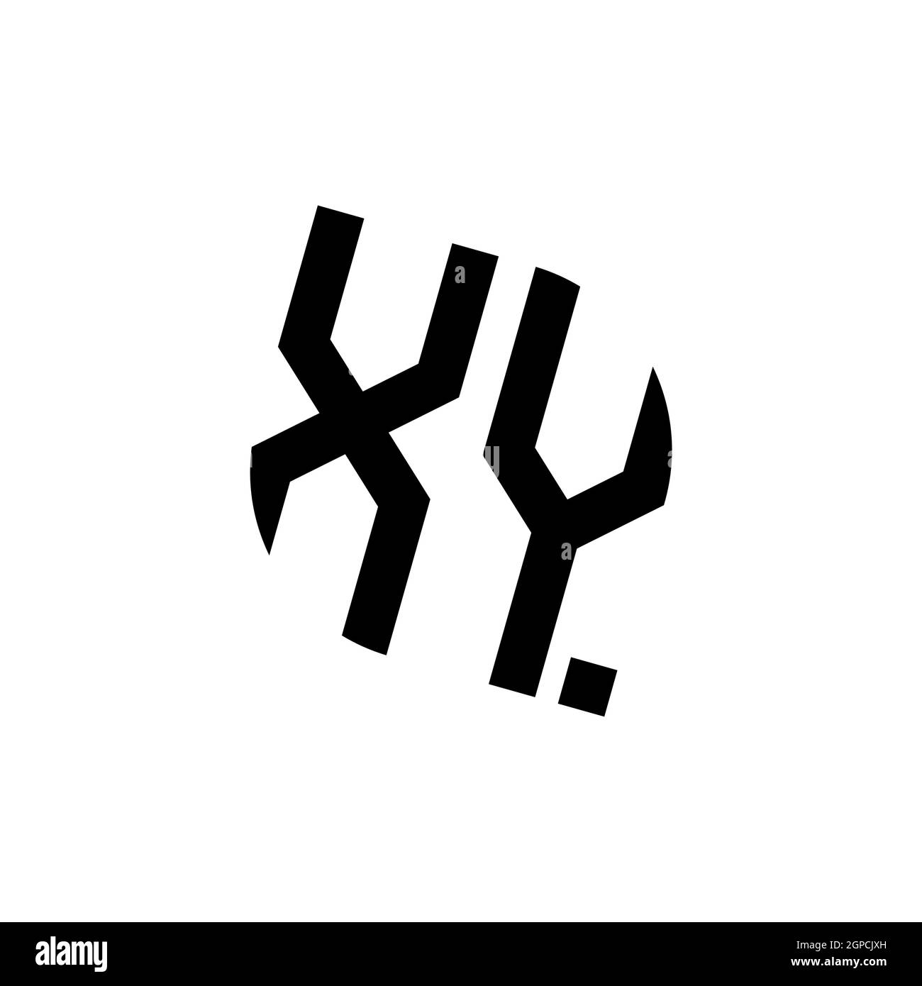 XY logo with geometric shape vector monogram design template isolated ...