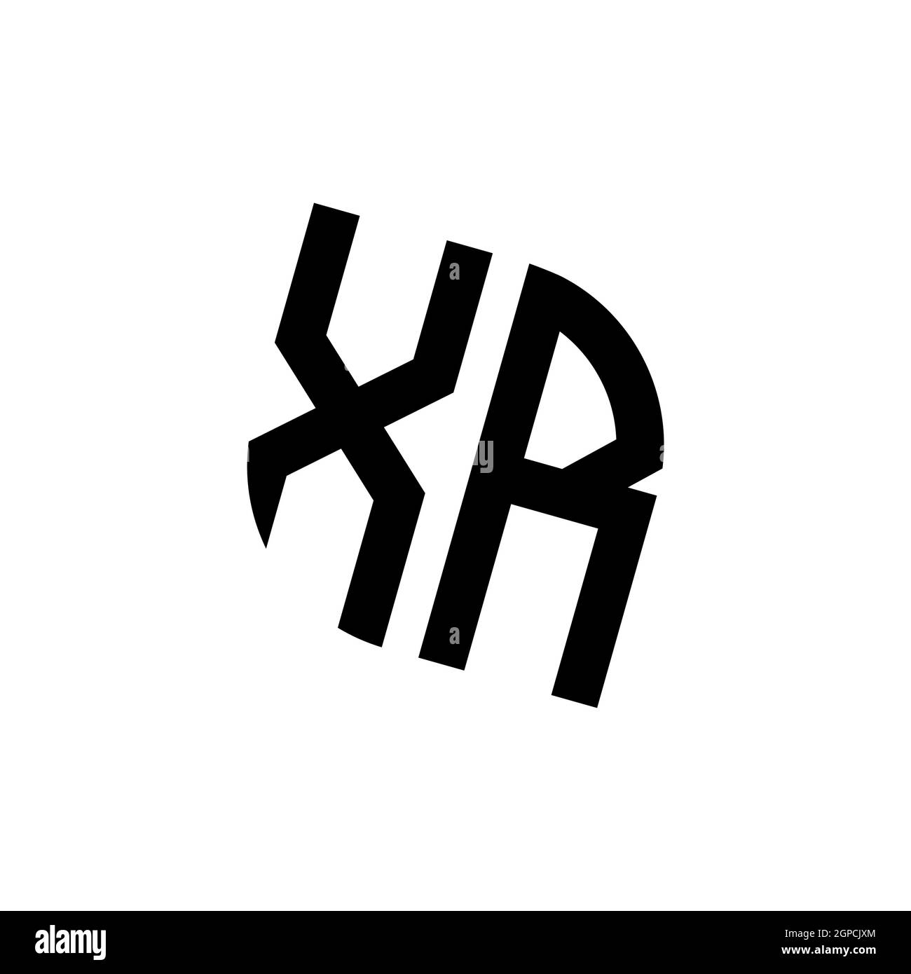 XR logo with geometric shape vector monogram design template isolated ...