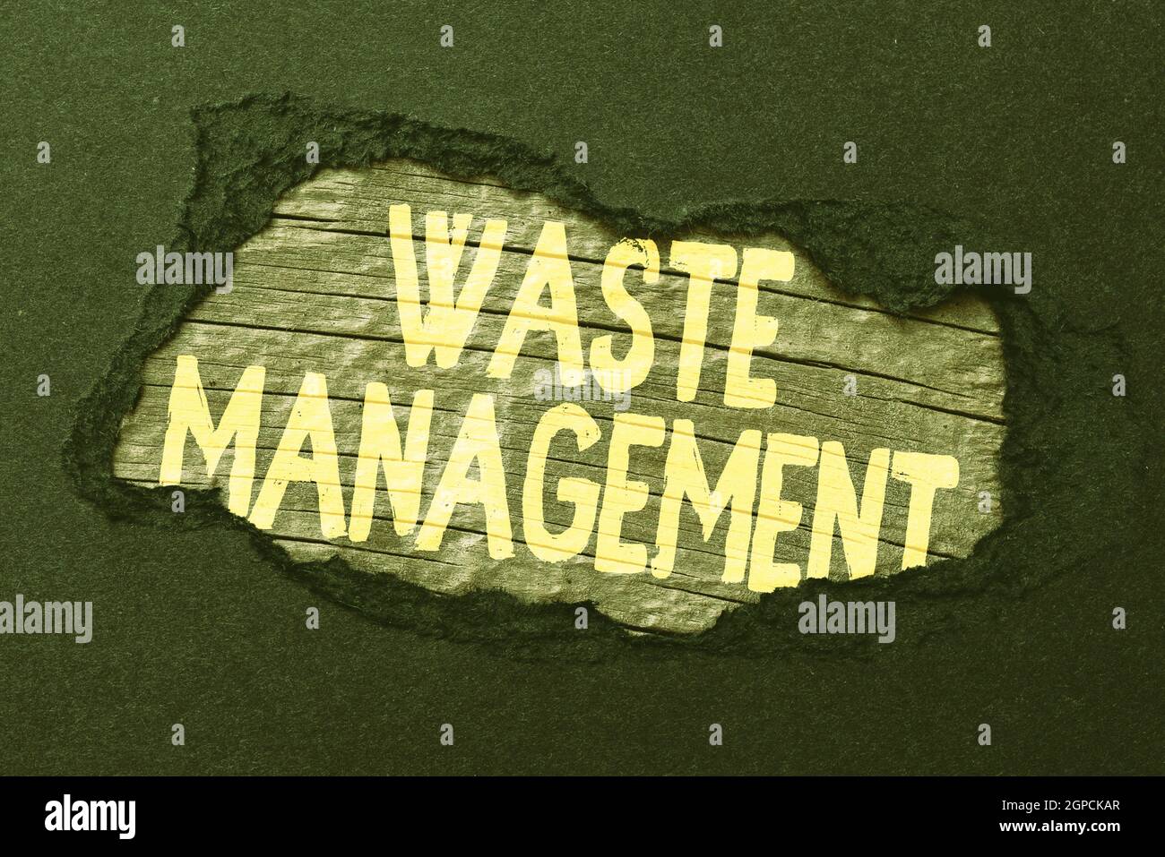 Text sign showing Waste Management. Business concept actions required