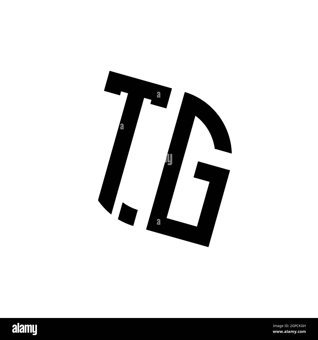 TG logo with geometric shape vector monogram design template isolated ...