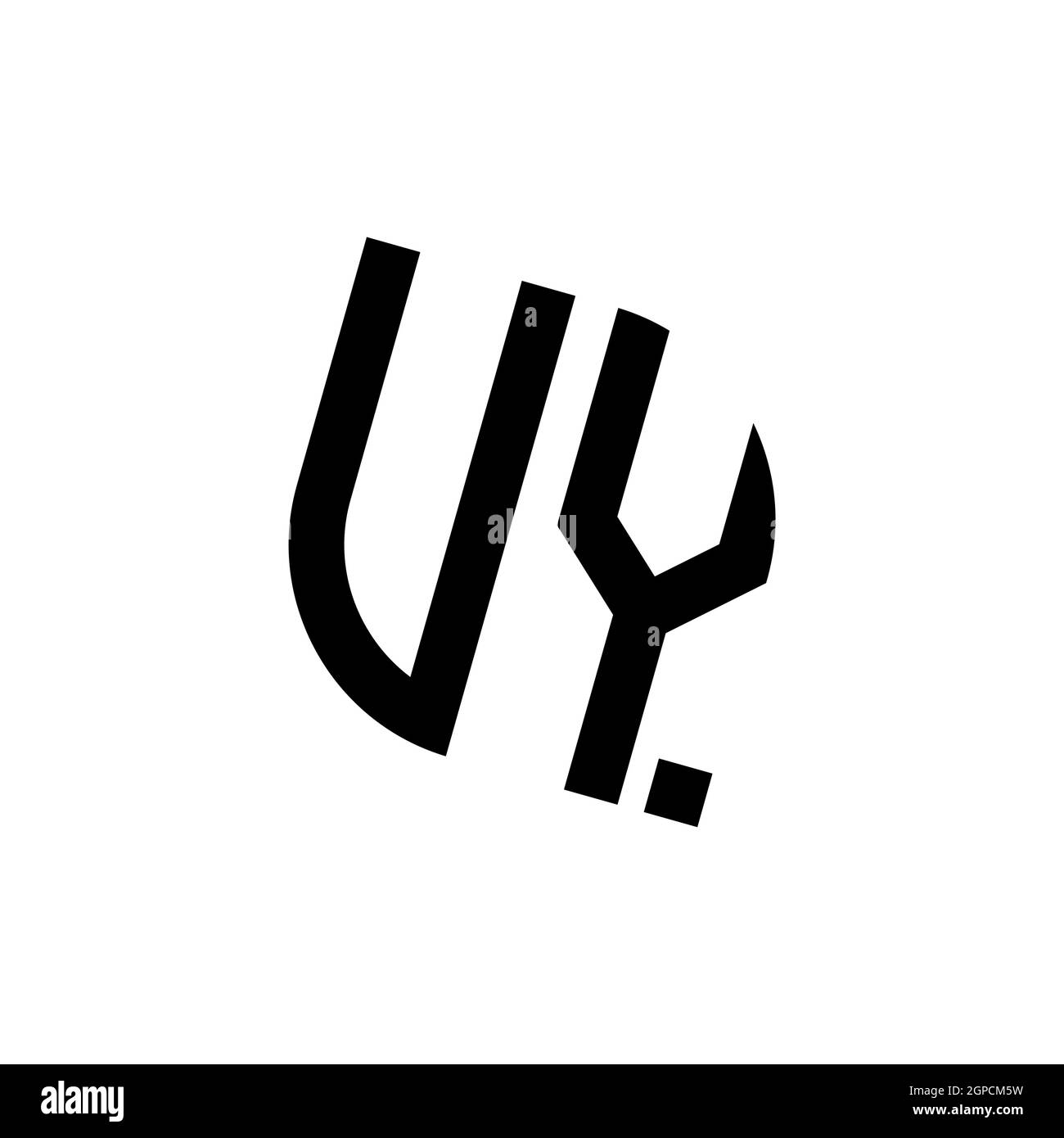 UY logo with geometric shape vector monogram design template isolated ...