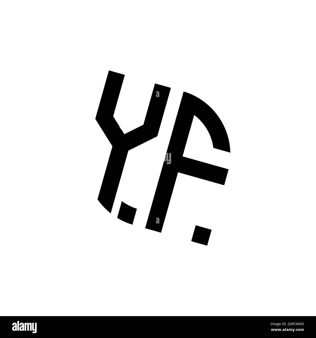 YF logo with geometric shape vector monogram design template isolated ...