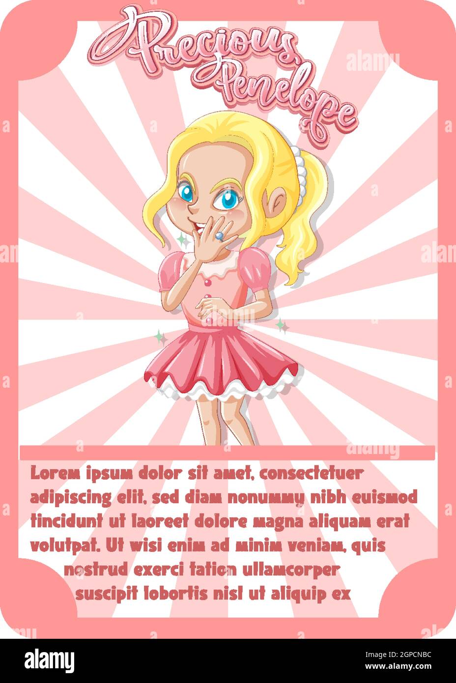 Character game card template with word Precious Penelope Within Playing Card Template Word