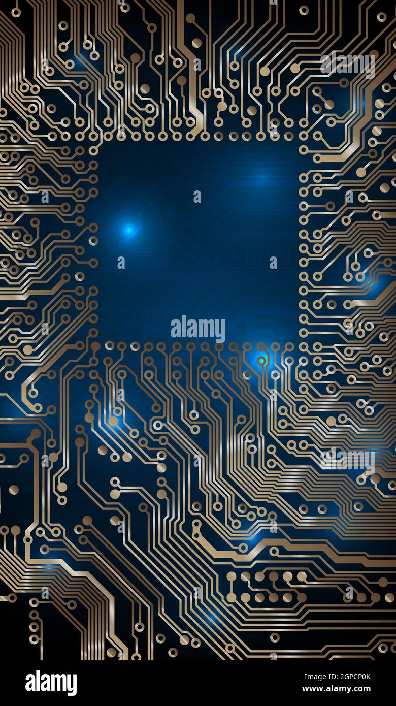 Circuit board background. Technological concept design, light background,  space for text, copy space. Electronic computer technology, digital chip,  an Stock Vector Image & Art - Alamy