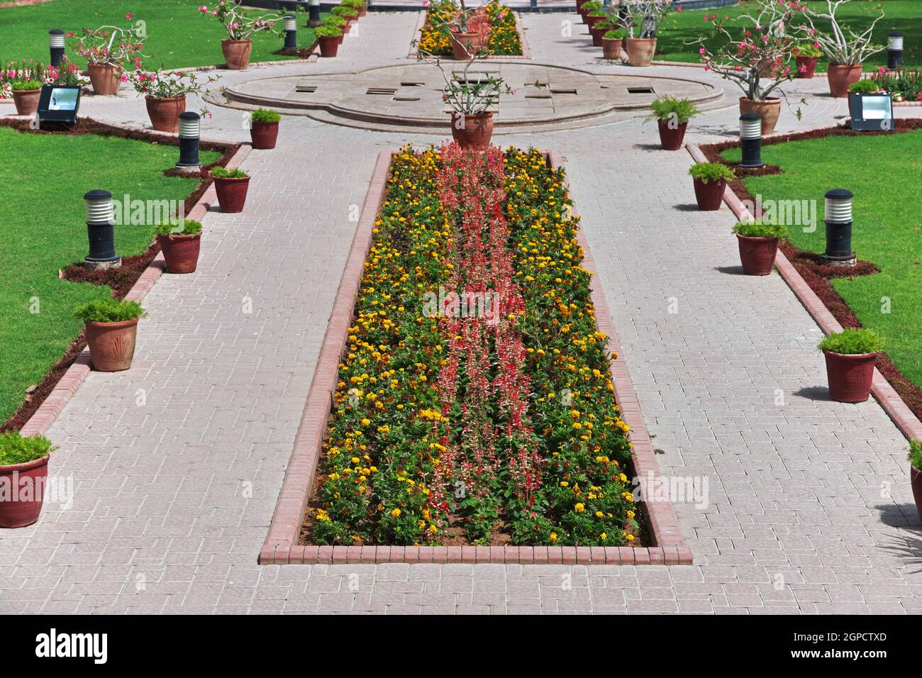 The garden of Mohatta Palace Museum in Karachi, Pakistan Stock Photo