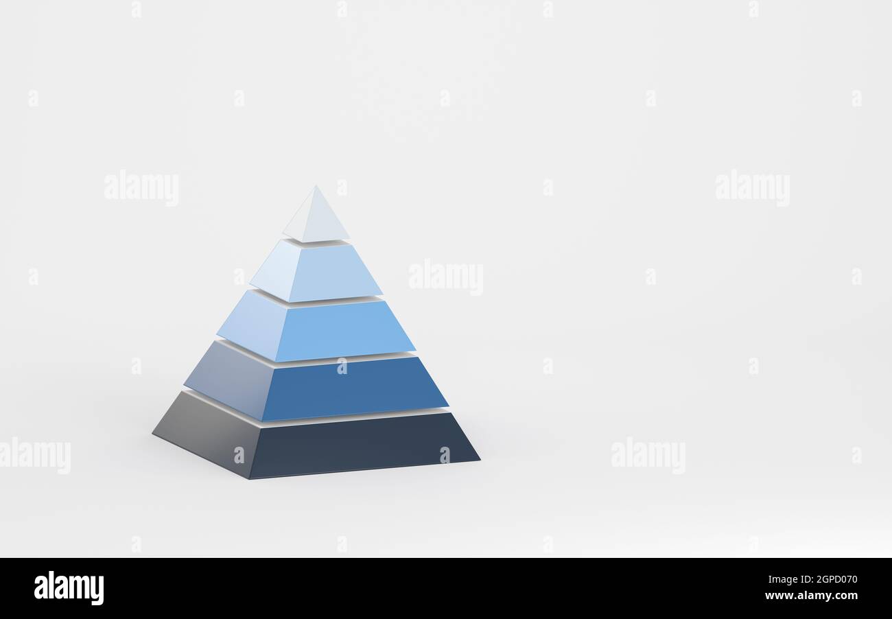 Pyramid graphics and data analysis, 3d rendering. Computer digital ...