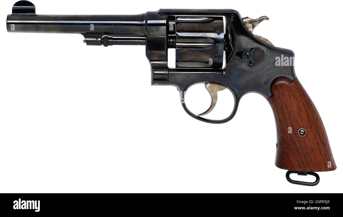 Smith & Wesson Model 1917 Double Action Revolver. Stock Photo