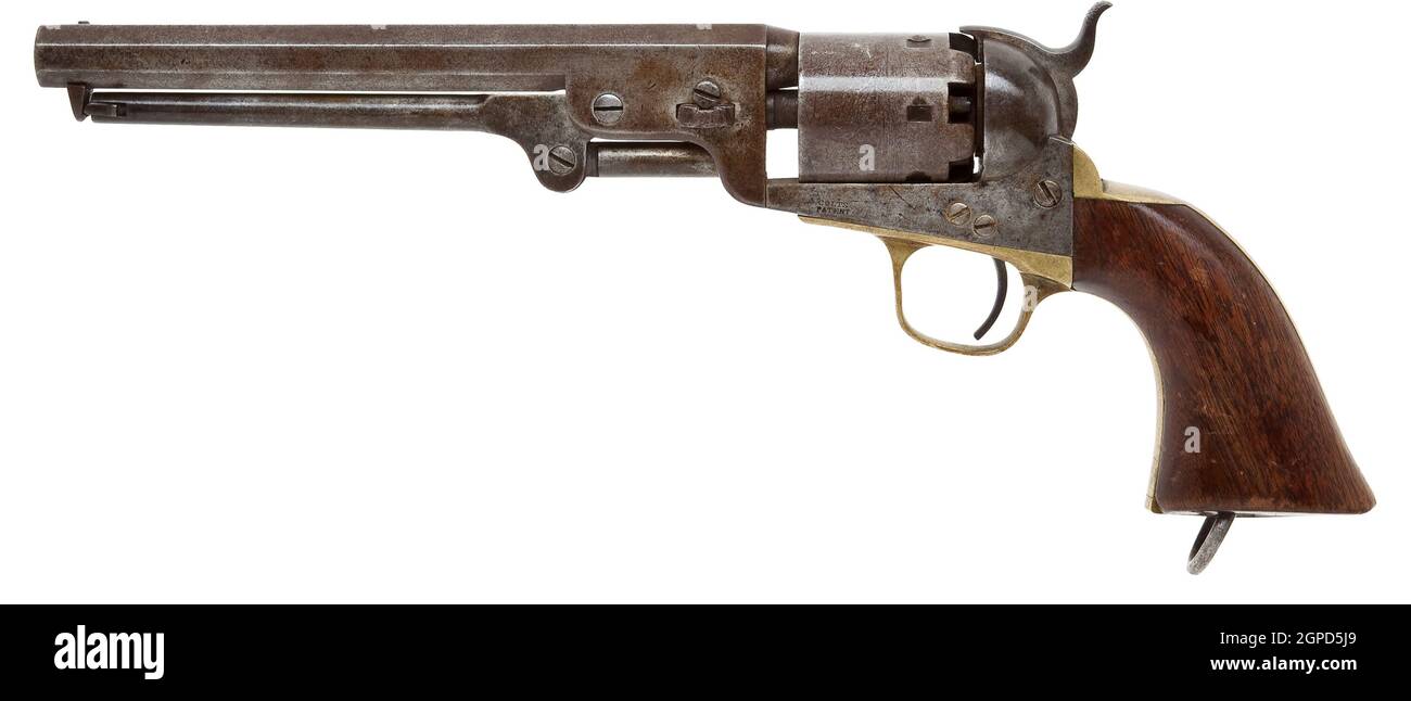 Colt 1851 Navy Percussion Revolver Stock Photo