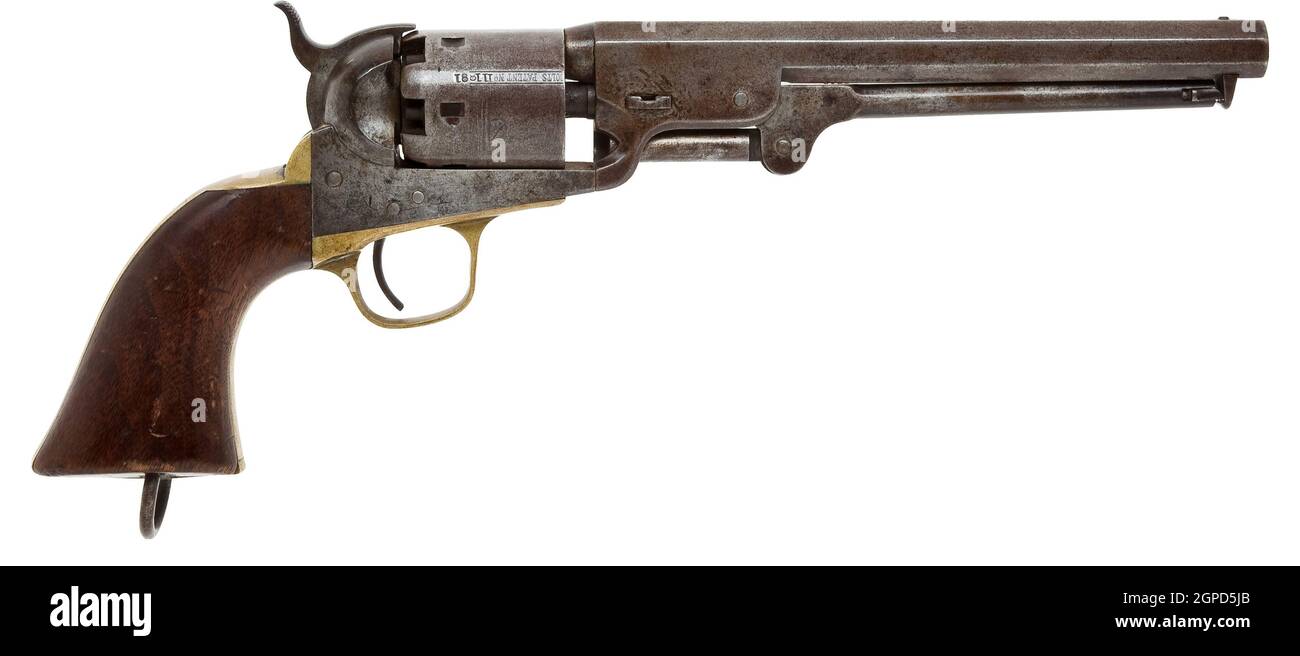 Colt 1851 Navy Percussion Revolver Stock Photo