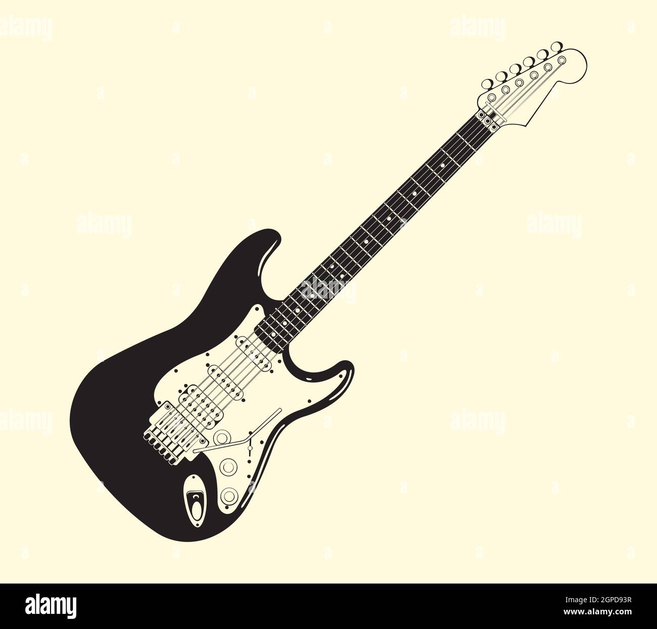 Electric guitar illustration Stock Vector Images - Alamy