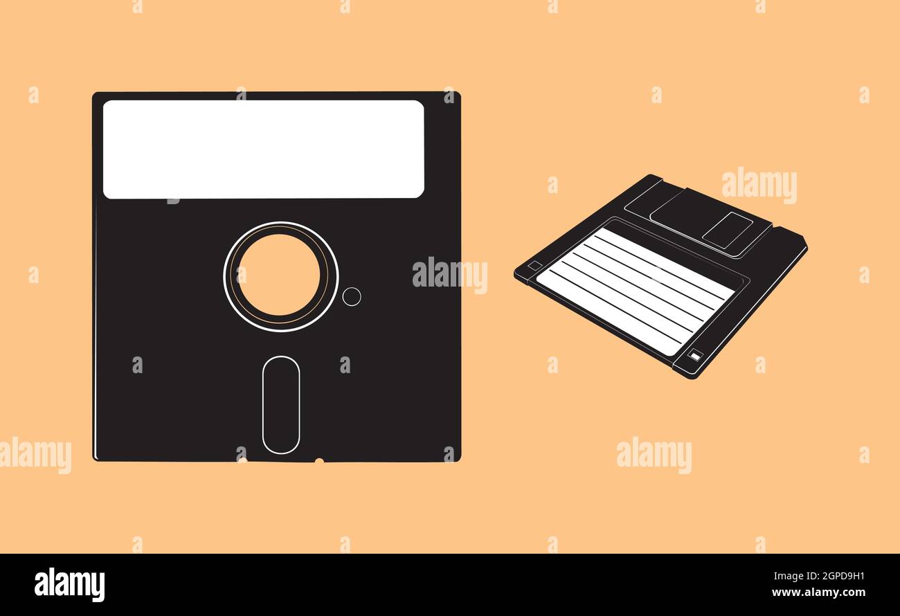 Vintage floppy disks vector illustrations Stock Vector Image & Art Alamy