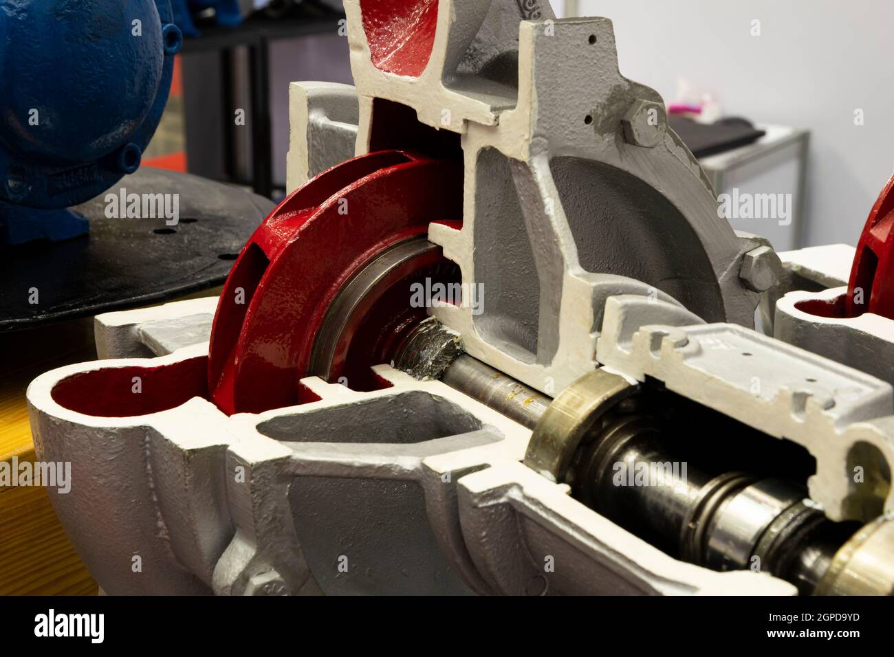 screw pump for industrial equipment ; engineering background Stock Photo