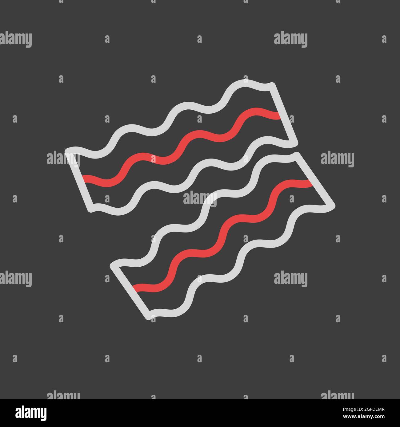 Bacon pieces icon. Farm animal sign. Graph symbol for your web site