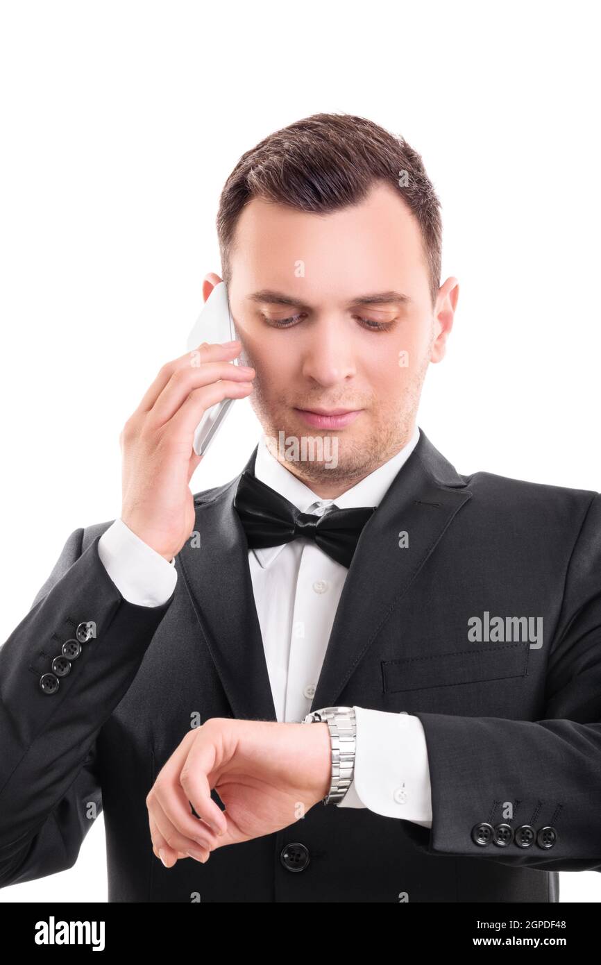 Black Suit With Bow Tie Stock Illustration - Download Image Now