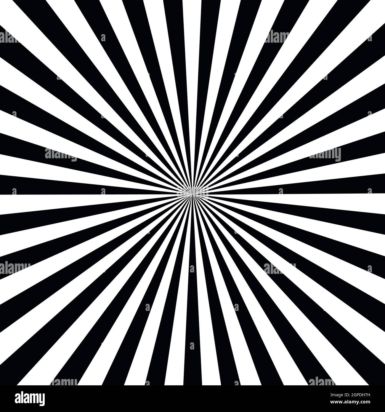 Abstract black and white sun rays - Vector illustration Stock Photo - Alamy
