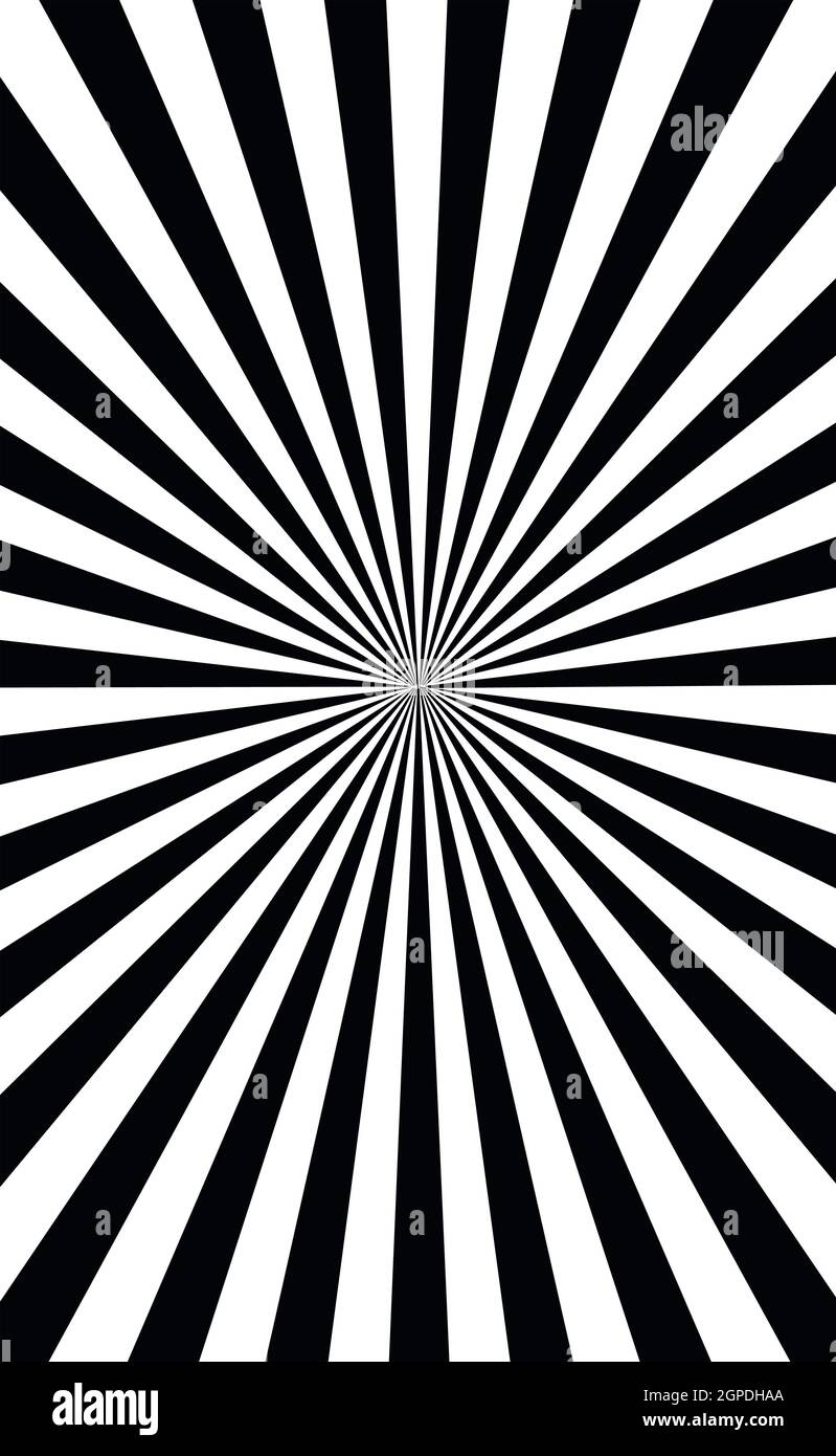 Abstract black and white sun rays - Vector illustration Stock Photo - Alamy
