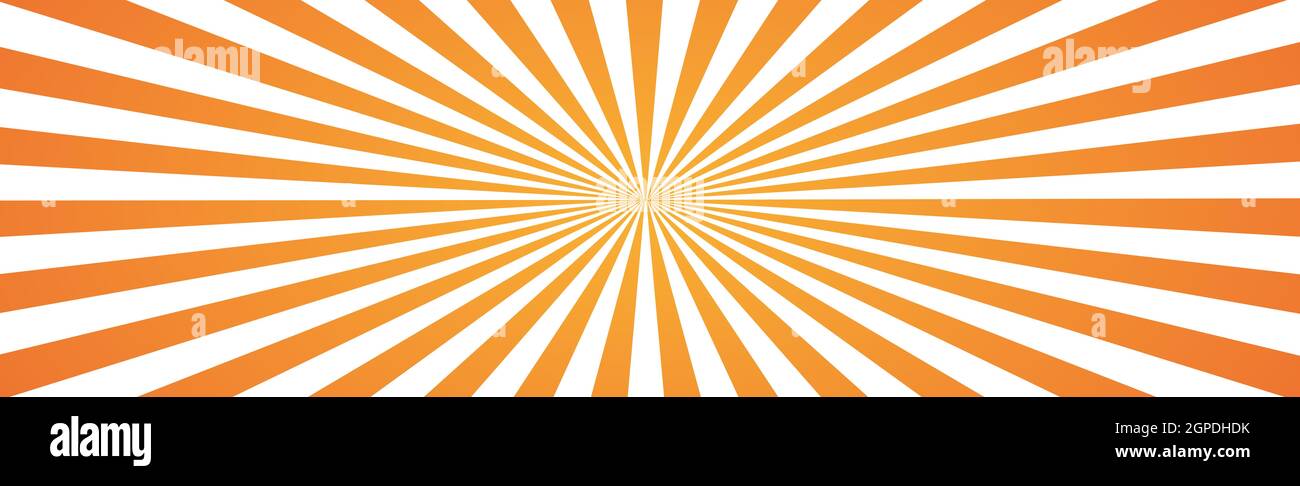 Abstract image, orange rays of the sun on a white background - Vector ...