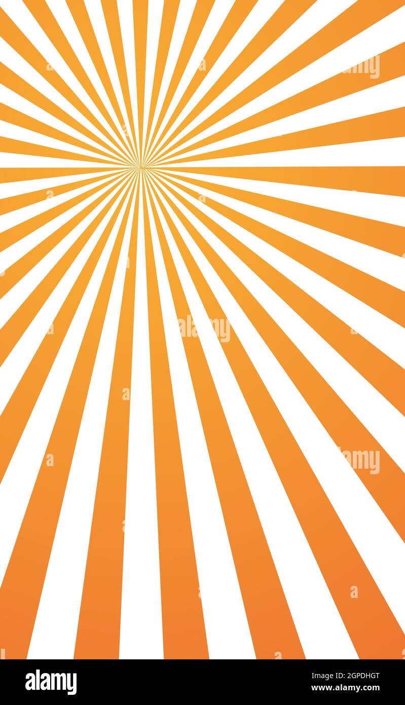 Abstract image, orange rays of the sun on a white background - Vector ...