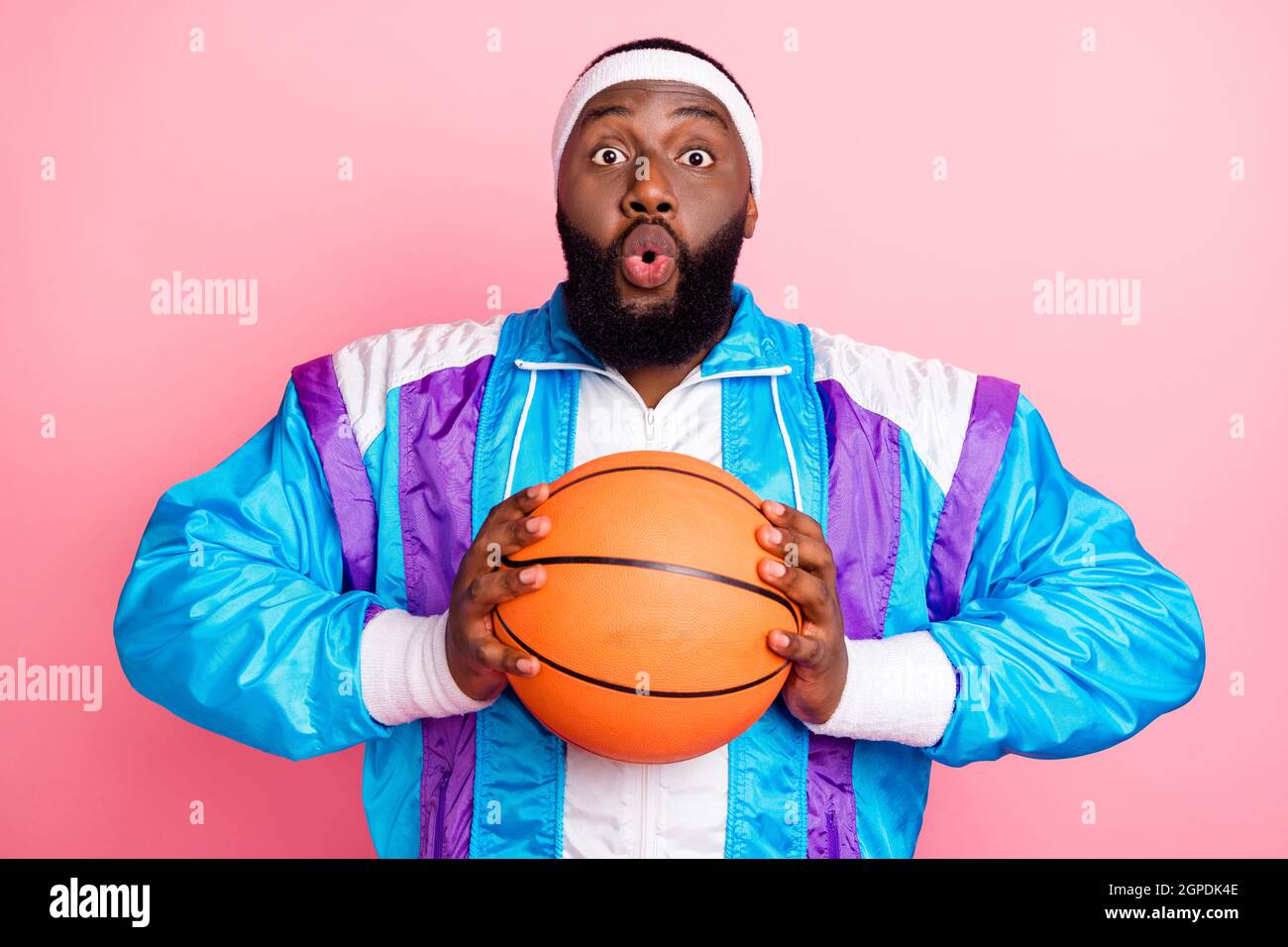 Photo of young african man amazed shocked omg reaction basketball game