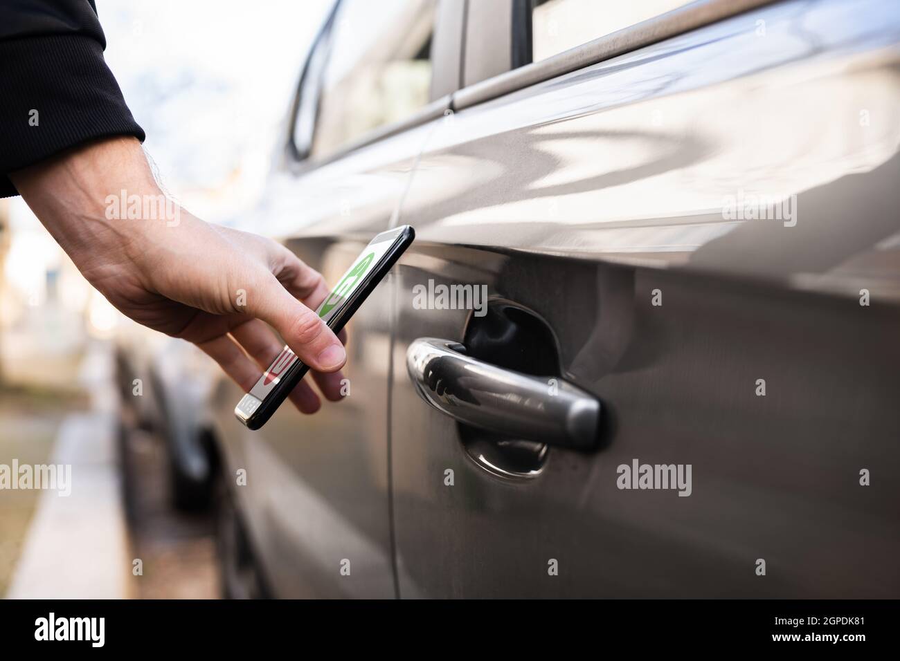 Smart Phone Security Technology App On Smartphone Stock Photo