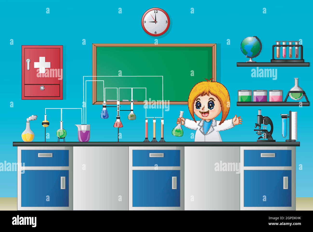 Science experiment cartoon hi-res stock photography and images - Alamy