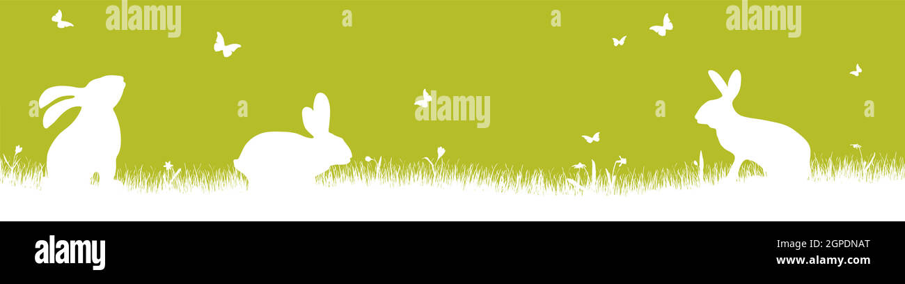 happy easter time silhouette background Stock Vector