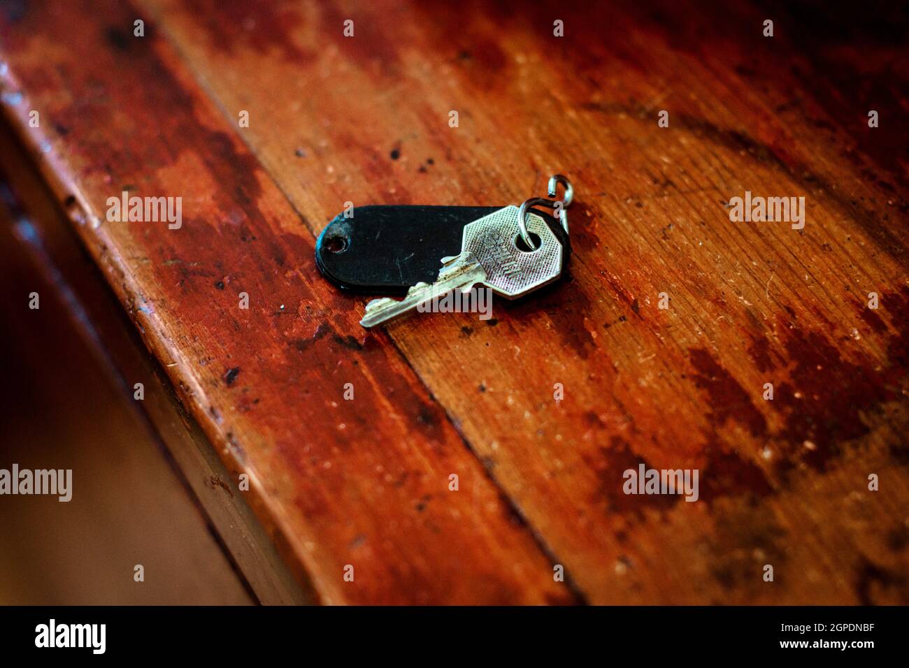Keys on a sideboard Stock Photo