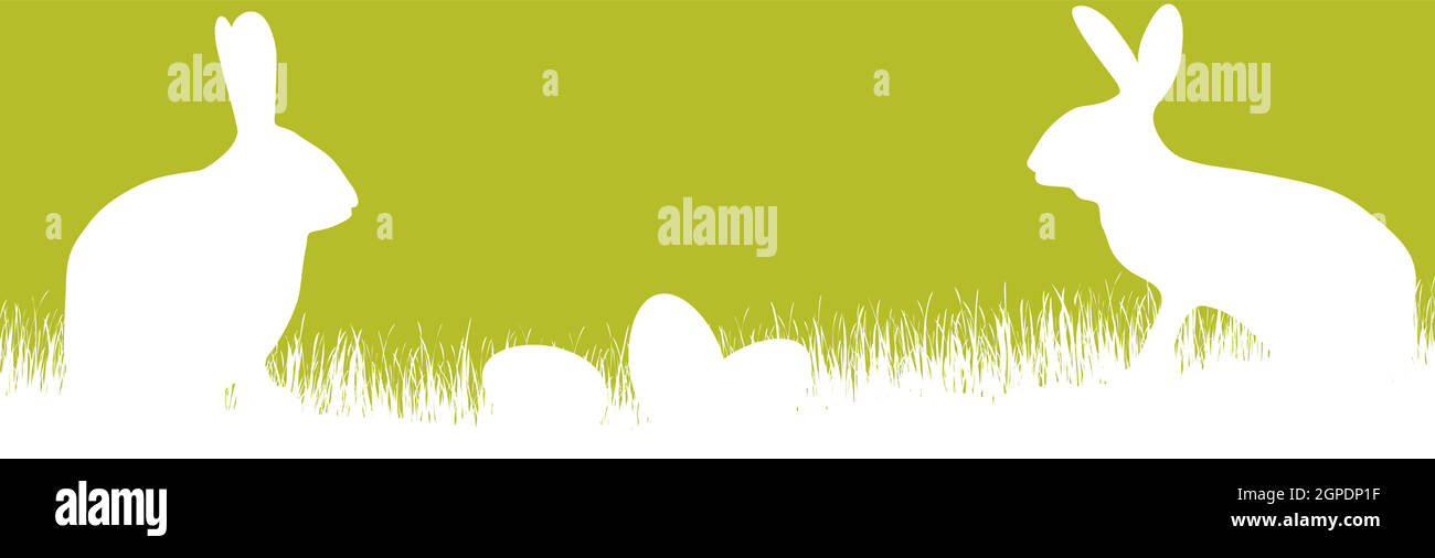 happy easter time silhouette background Stock Vector