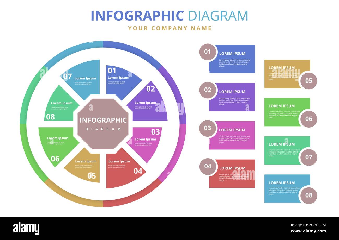 Circle Creative Diagram Business Plan Concept Infographic Element Template Stock Vector