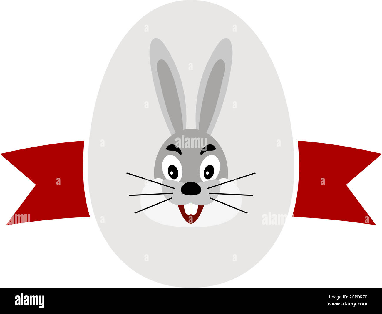 Easter Egg With Ribbon Icon Stock Vector