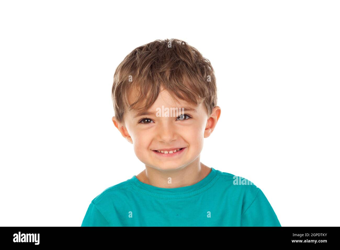 Cute child with four years old isolated on a white background Stock ...